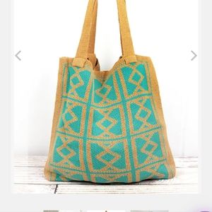 Hinto Trail Knitted Bag, Tribal Western knit pattern